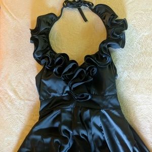 NWT - B. Darlin Charcoal Halter Dress